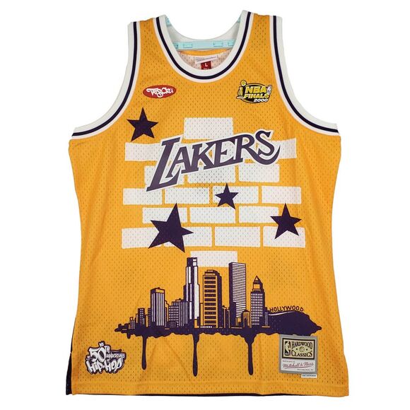 LA Lakers Tats Cru Mitchell & Ness NBA L Large Jersey 50th Anniv. Hip Hop‎ NWT - Picture 1 of 11